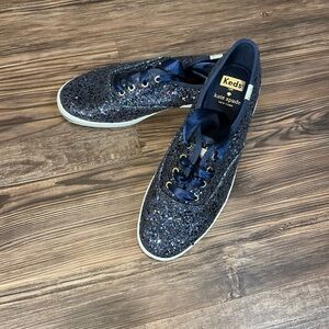 Keds x Kate Spade Glitter Sneakers - Navy